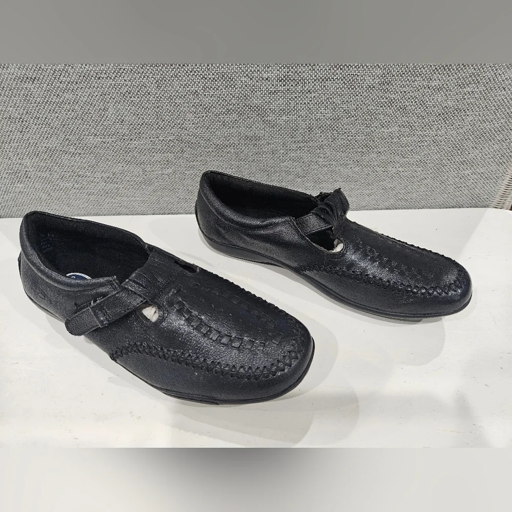 Dr. Scholl's Womens Black Woven Loafers Size 7